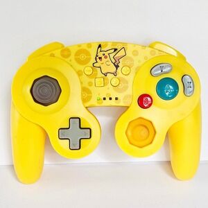Nintendo Switch Wireless GameCube Style Pikachu Controller Yellow Pokemon PowerA